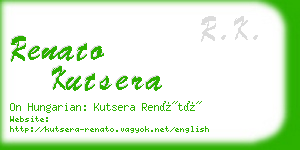 renato kutsera business card